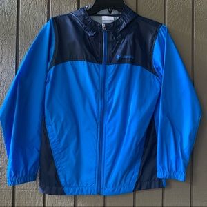 Columbia Kids Blue Lightweight Waterproof Jacket Size Medium (10-12)